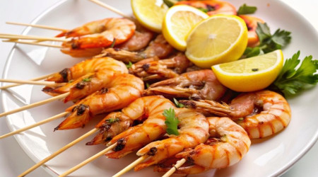 Тигровые креветки гриль