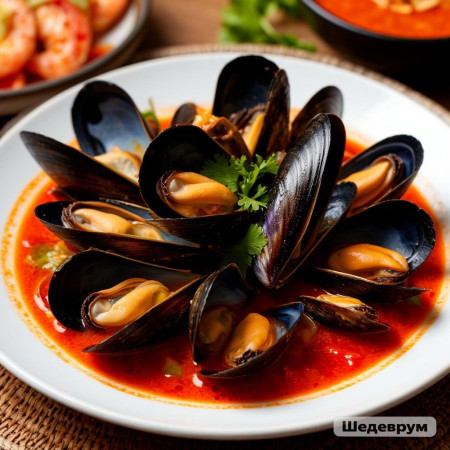 Мидии в соусе том-ям