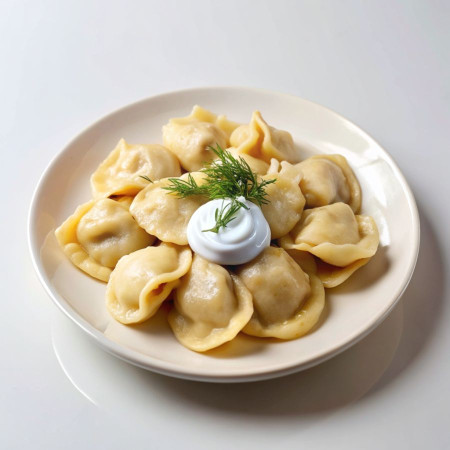 ‪Вареники-Донские (картофель, лук, творог, шелковица)