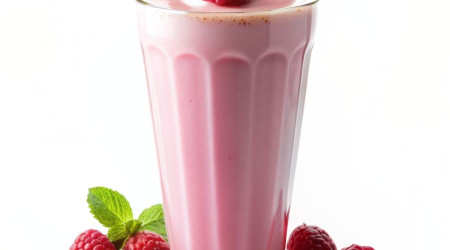 Молочный коктейль (малина) 300 мл.