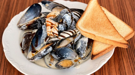 Мидии в соусе сливочном