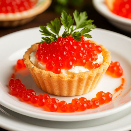 Тарталетка с красной икрой