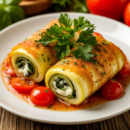 Рулетики из кабачков.